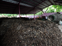 Workers work in compost house.
Compost houses reduce a large amount of waste by primarily targeting organic waste, more than half the amount...