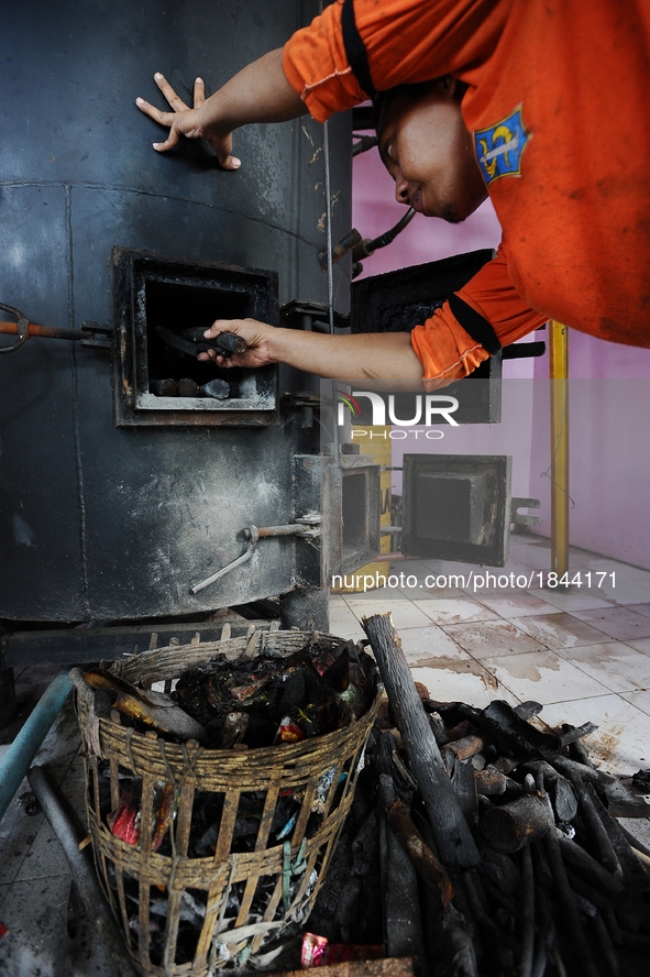 A worker prepares the Dry Waste Gasification Power Plant machine.
Dry Waste Gasification Power Plant uses branches and plastics waste to pro...