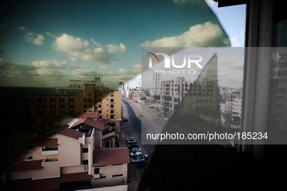 The beach side of Gaza City has been mostly abandoned after a recent Ceasefire ended on July 19th, 2014.