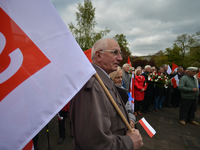 Representatives of leftist circles met at Daszynski Avenue to celebrate May Day outside the Monument to the Military Actions of the Proletar...