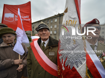 Representatives of leftist circles met at Daszynski Avenue to celebrate May Day outside the Monument to the Military Actions of the Proletar...