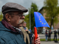 Representatives of leftist circles met at Daszynski Avenue to celebrate May Day outside the Monument to the Military Actions of the Proletar...