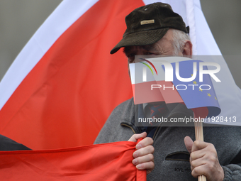 Representatives of leftist circles met at Daszynski Avenue to celebrate May Day outside the Monument to the Military Actions of the Proletar...