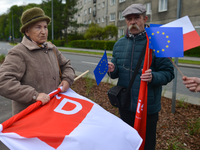 Representatives of leftist circles met at Daszynski Avenue to celebrate May Day outside the Monument to the Military Actions of the Proletar...