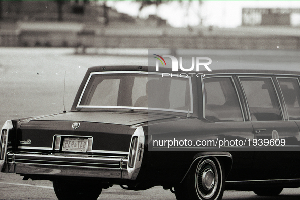 US President Ronald Reagan in Chicago on September 1984.