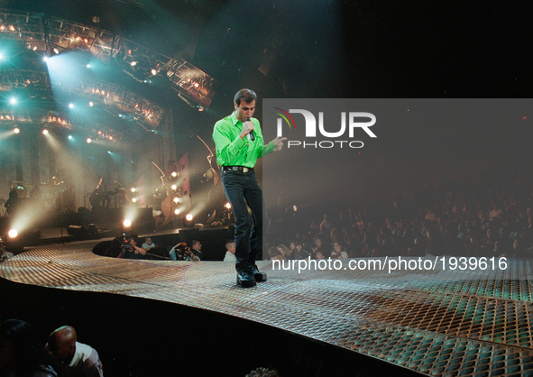 Enrique Iglesias performs at the Pond of Anaheim, CA, on May 24, 1997. 