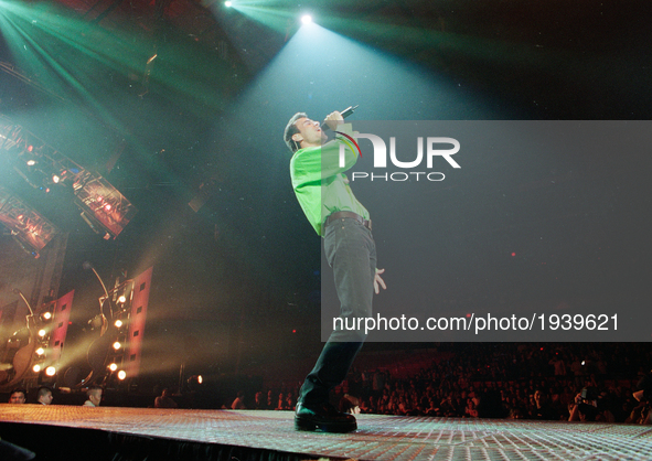 Enrique Iglesias performs at the Pond of Anaheim, CA, on May 24, 1997. 