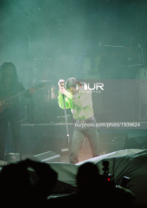 Enrique Iglesias performs at the Pond of Anaheim, CA, on May 24, 1997. 