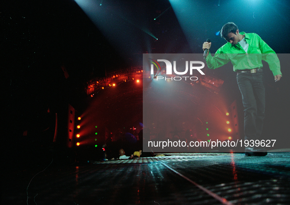 Enrique Iglesias performs at the Pond of Anaheim, CA, on May 24, 1997. 