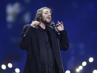 Salvador Sobral from Portugal performs with the song "Amar Pelos Dois", during the First Semi Final of the Eurovision Song Contest, in Kiev,...