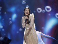 Demy from Greece performs with the song "This is Love",, during the First Semi Final of the Eurovision Song Contest, in Kiev, Ukraine, 09 Ma...