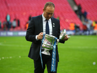 Nick Cushing manager of Manchester City WFC with Trophy
during The SSE FA Women's Cup-Final match betweenBirmingham City Ladies v Manchester...