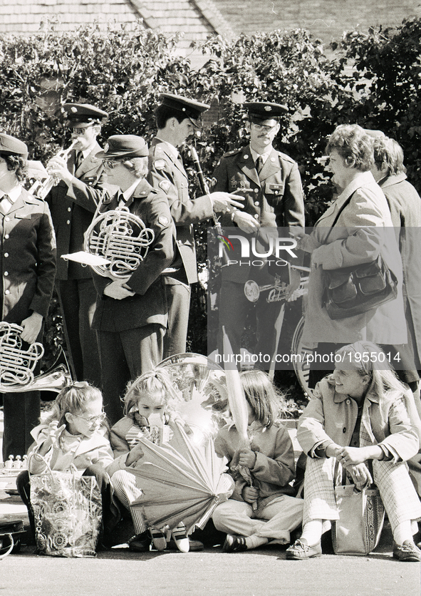 People attends Chicago Columbus Day in Chicago, on October 12, 1964. 