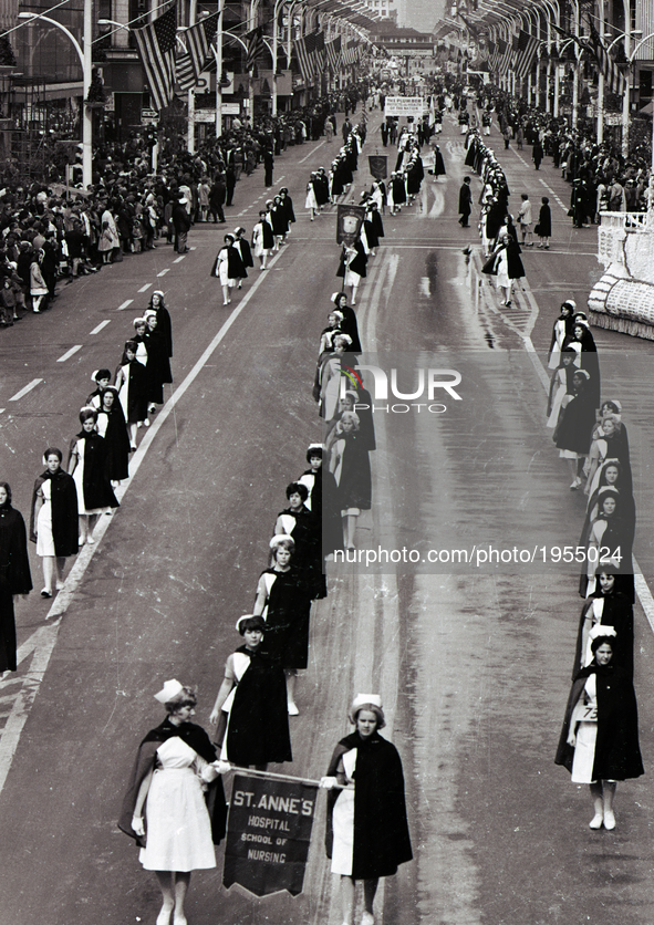 People attends Chicago Columbus Day in Chicago, on October 12, 1964. 