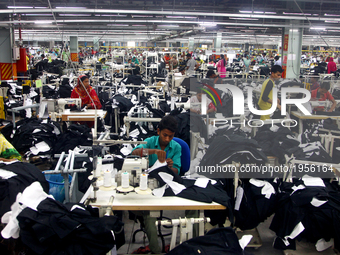 Garments worker working inside a factory in Gazipur in Bangladesh, on May 14, 2017.Bangladesh is the second largest apparel exporter in the...