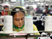 Garments worker working inside a factory in Gazipur in Bangladesh, on May 14, 2017.Bangladesh is the second largest apparel exporter in the...