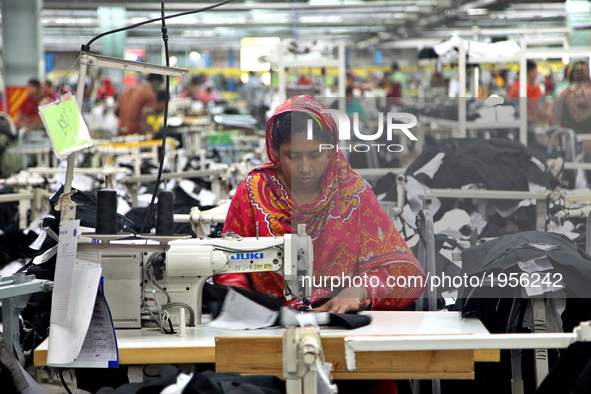 Garments worker working inside a factory in Gazipur in Bangladesh, on May 14, 2017.Bangladesh is the second largest apparel exporter in the...