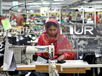 Garments worker working inside a factory in Gazipur in Bangladesh, on May 14, 2017.Bangladesh is the second largest apparel exporter in the...