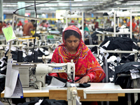 Garments worker working inside a factory in Gazipur in Bangladesh, on May 14, 2017.Bangladesh is the second largest apparel exporter in the...