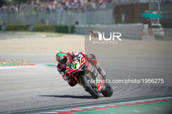  Chaz Davies Ducati Panigale R Aruba.it Racing - Ducati  during the Superbike race 2 during the World Superbikes - Race at Enzo & Dino Ferra...