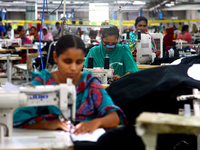 Garments worker working inside a factory in Gazipur in Bangladesh, on May 14, 2017.Bangladesh is the second largest apparel exporter in the...