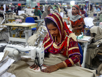 Garments worker working inside a factory in Gazipur in Bangladesh, on May 14, 2017.Bangladesh is the second largest apparel exporter in the...