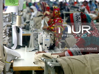 Garments worker working inside a factory in Gazipur in Bangladesh, on May 14, 2017.Bangladesh is the second largest apparel exporter in the...