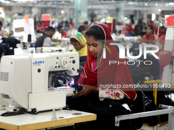 Garments worker working inside a factory in Gazipur in Bangladesh, on May 14, 2017.Bangladesh is the second largest apparel exporter in the...