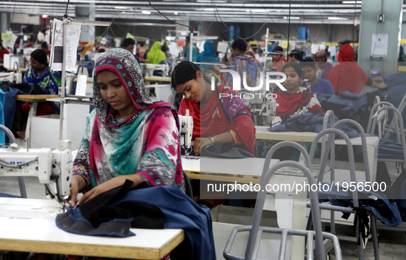 Garments worker working inside a factory in Gazipur in Bangladesh, on May 14, 2017.Bangladesh is the second largest apparel exporter in the...