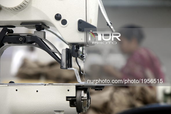 Garments worker working inside a factory in Gazipur in Bangladesh, on May 14, 2017.Bangladesh is the second largest apparel exporter in the...