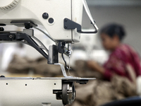 Garments worker working inside a factory in Gazipur in Bangladesh, on May 14, 2017.Bangladesh is the second largest apparel exporter in the...