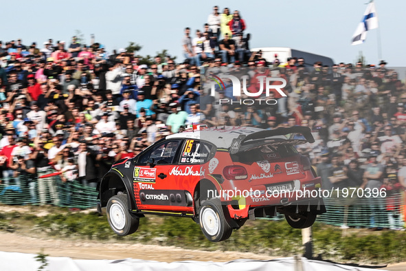 Sheik Khalid Al Qassimi and Chris Patterson in Citroen C3 WRC of Citroen Total Aby Dhabi WRT in action during the SS10 Vieira do Minho of WR...