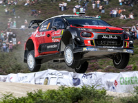Craig Breen and Scott Martin in Citroen C3 WRC of Citroen Total Aby Dhabi WRT in action during the SS10 Vieira do Minho of WRC Vodafone Rall...