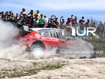 Kris Meeke and Paul Nagle in Citroen C3 WRC of Citroen Total Aby Dhabi WRT in action during the SS10 Vieira do Minho of WRC Vodafone Rally d...