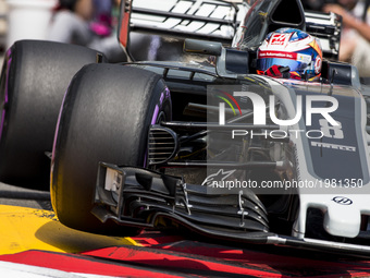 08 GROSJEAN Romain from France of Haas VF-17 Ferrari Haas F1 team during the Monaco Grand Prix of the FIA Formula 1 championship, at Monaco...