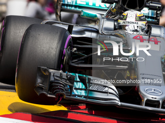 44 HAMILTON Lewis from Great Britain of Mercedes W08 Hybrid EQ Power+ team Mercedes GP during the Monaco Grand Prix of the FIA Formula 1 cha...