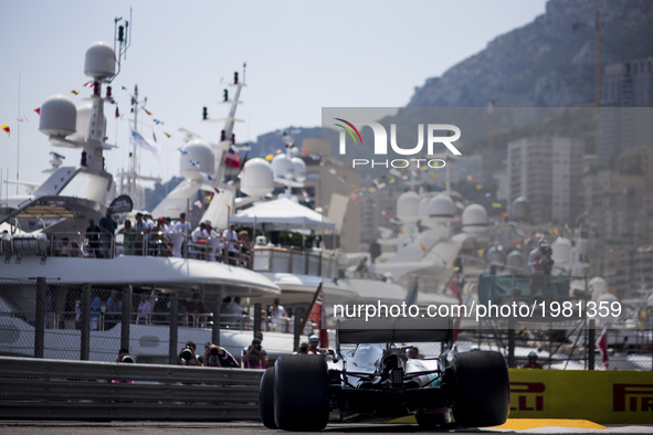 44 HAMILTON Lewis from Great Britain of Mercedes W08 Hybrid EQ Power+ team Mercedes GP during the Monaco Grand Prix of the FIA Formula 1 cha...