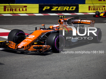 02 VANDOORNE Stoffel from Belgim of McLaren Honda MCL32 during the Monaco Grand Prix of the FIA Formula 1 championship, at Monaco on 25th of...