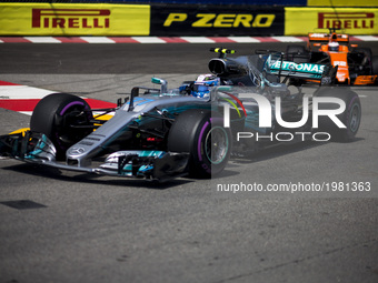 77 BOTTAS Valtteri from Finland of Mercedes W08 Hybrid EQ Power+ team Mercedes GP during the Monaco Grand Prix of the FIA Formula 1 champion...