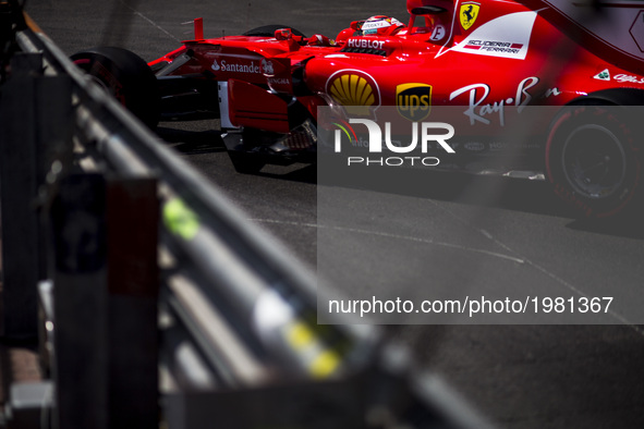 07 RAIKKONEN Kimi from Finland of Ferrari SF70-H team scuderia Ferrari during the Monaco Grand Prix of the FIA Formula 1 championship, at Mo...