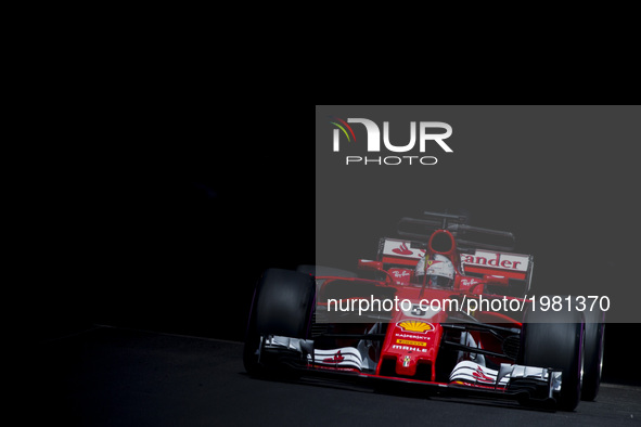 05 VETTEL Sebastian from Germany of Ferrari SF70-H team scuderia Ferrari during the Monaco Grand Prix of the FIA Formula 1 championship, at...