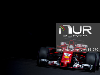 05 VETTEL Sebastian from Germany of Ferrari SF70-H team scuderia Ferrari during the Monaco Grand Prix of the FIA Formula 1 championship, at...