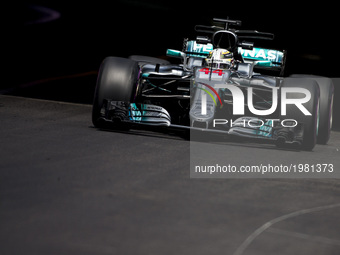 44 HAMILTON Lewis from Great Britain of Mercedes W08 Hybrid EQ Power+ team Mercedes GP during the Monaco Grand Prix of the FIA Formula 1 cha...