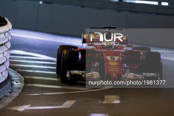 05 VETTEL Sebastian from Germany of Ferrari SF70-H team scuderia Ferrari during the Monaco Grand Prix of the FIA Formula 1 championship, at...