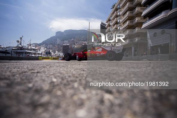 05 VETTEL Sebastian from Germany of Ferrari SF70-H team scuderia Ferrari during the Monaco Grand Prix of the FIA Formula 1 championship, at...