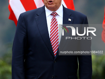 G7 Summit 2017 in Italy
The President of the United States of America Donald Trump during the welcome ceremony and the photo family at Taor...