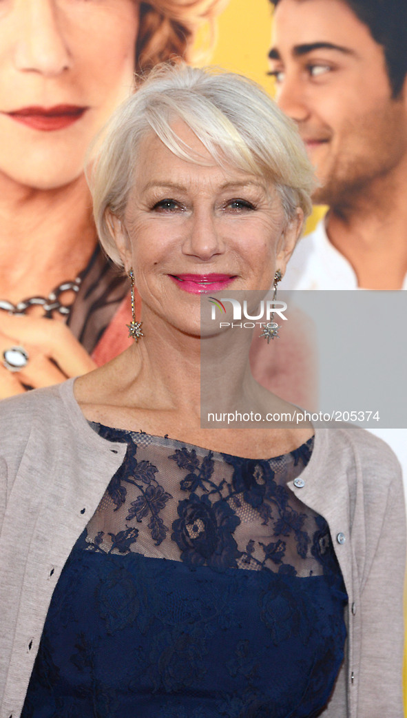 Helen Mirren attends the World Premier of "The Hundred-Foot Journey" on August 4, 2014 at the Ziegfeld Theatre in New York City.
