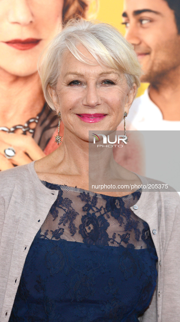 Helen Mirren attends the World Premier of "The Hundred-Foot Journey" on August 4, 2014 at the Ziegfeld Theatre in New York City.
