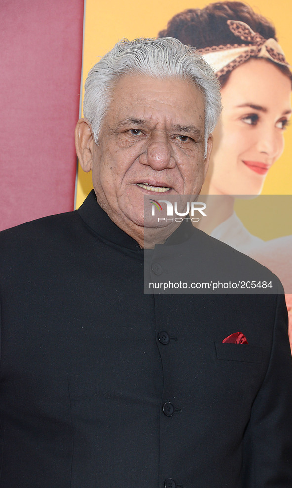 Om Puri attends the World Premiere of " The Hundred-Foot Journey" at The Ziegfeld Theatre in New York City on 
August 4, 2014. 
