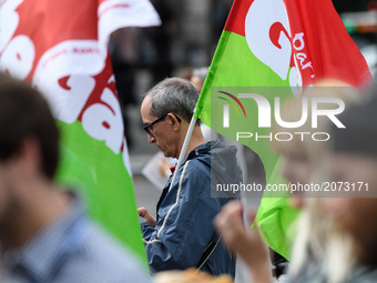 Deputys of " la France Insoumise " lead by Jean-Luc Melenchon organised an assembly in Republique's place in Paris to protest against the la...